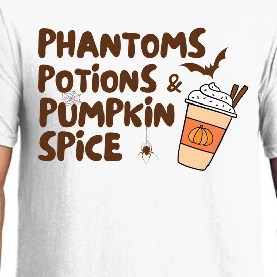 Phantoms Potions Pumpkin Spice Cute Halloween Drink Pumpkin Pajama Set