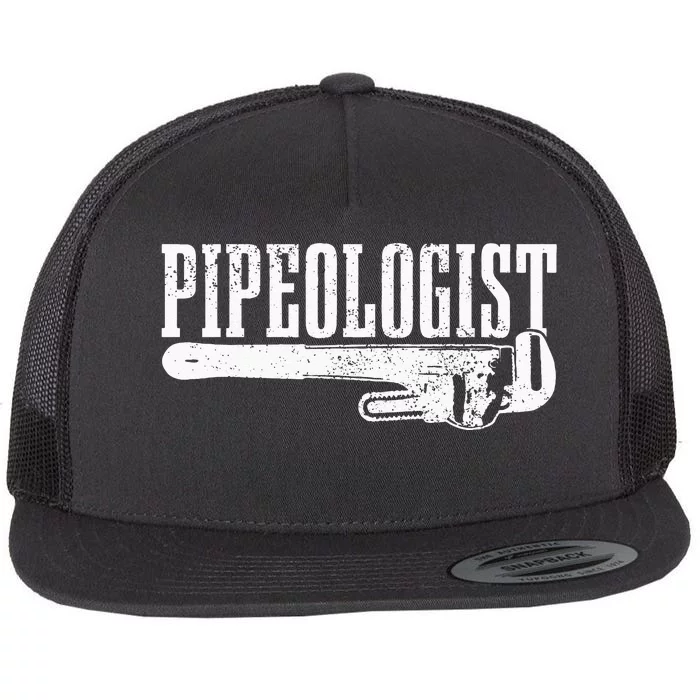 Plumber Pipeologist Plumbing Funny Plumber Flat Bill Trucker Hat