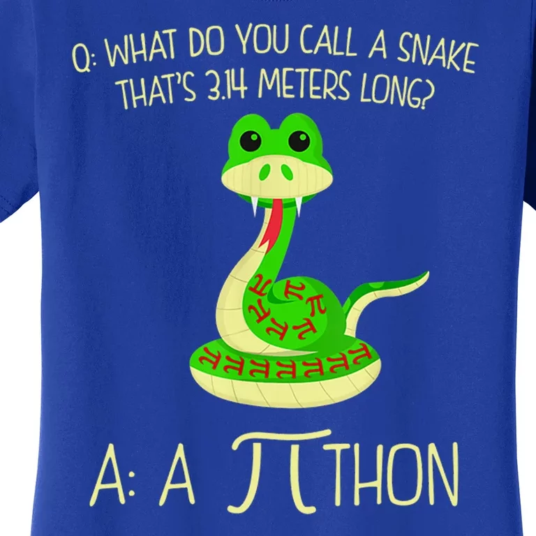 Python Pithon Pi Symbol Funny Math Teacher Women's T-Shirt