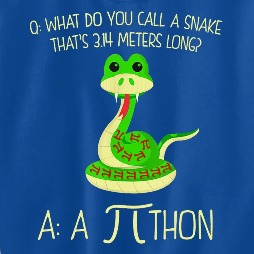 Python Pithon Pi Symbol Funny Math Teacher Kids Sweatshirt