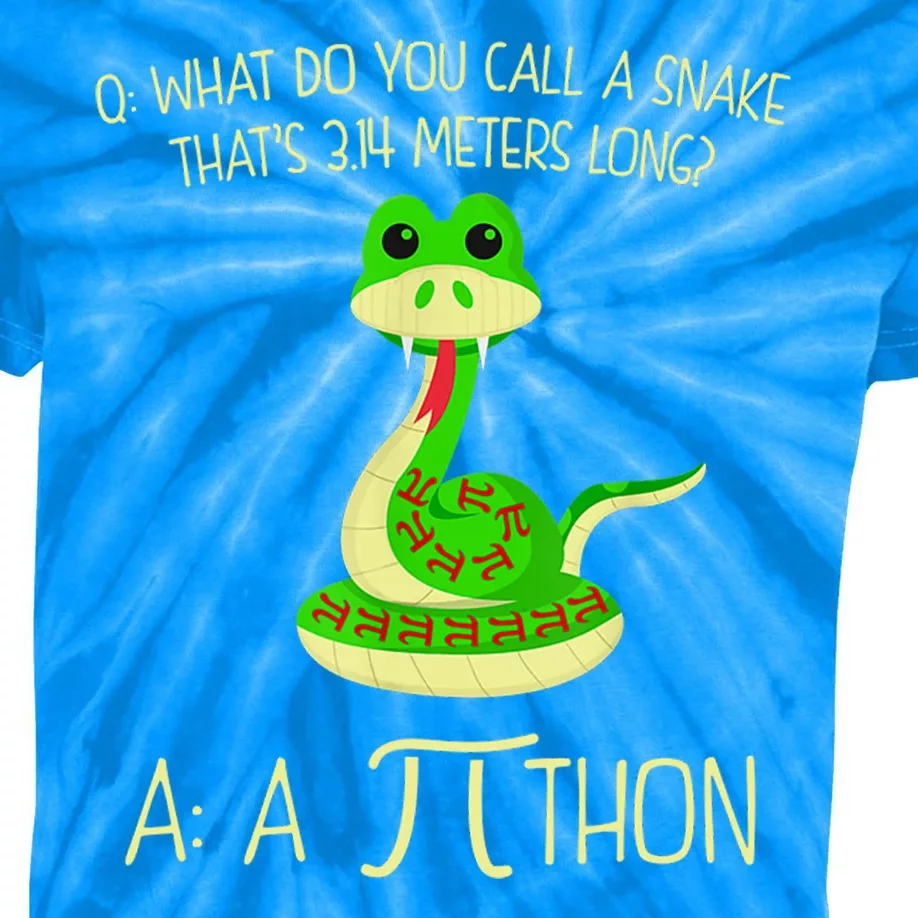 Python Pithon Pi Symbol Funny Math Teacher Kids Tie-Dye T-Shirt