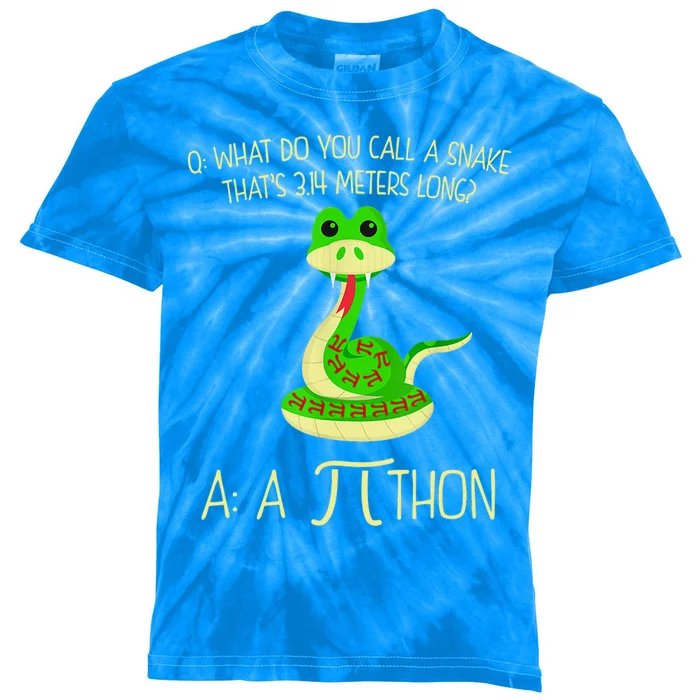 Python Pithon Pi Symbol Funny Math Teacher Kids Tie-Dye T-Shirt