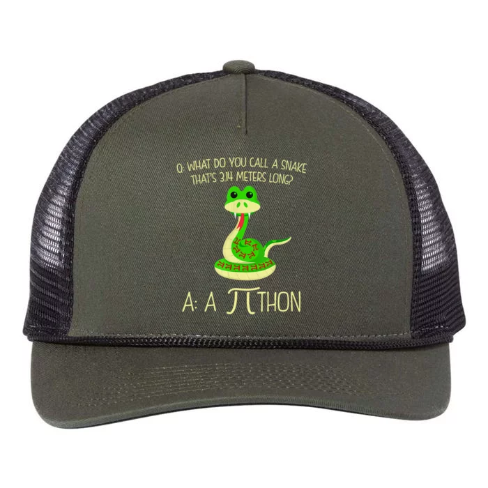 Python Pithon Pi Symbol Funny Math Teacher Retro Rope Trucker Hat Cap