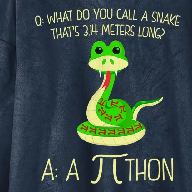 Python Pithon Pi Symbol Funny Math Teacher Hooded Wearable Blanket