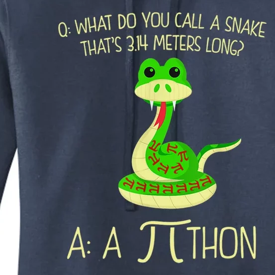 Python Pithon Pi Symbol Funny Math Teacher Women's Pullover Hoodie