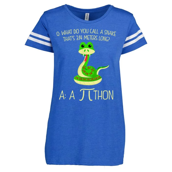 Python Pithon Pi Symbol Funny Math Teacher Enza Ladies Jersey Football T-Shirt