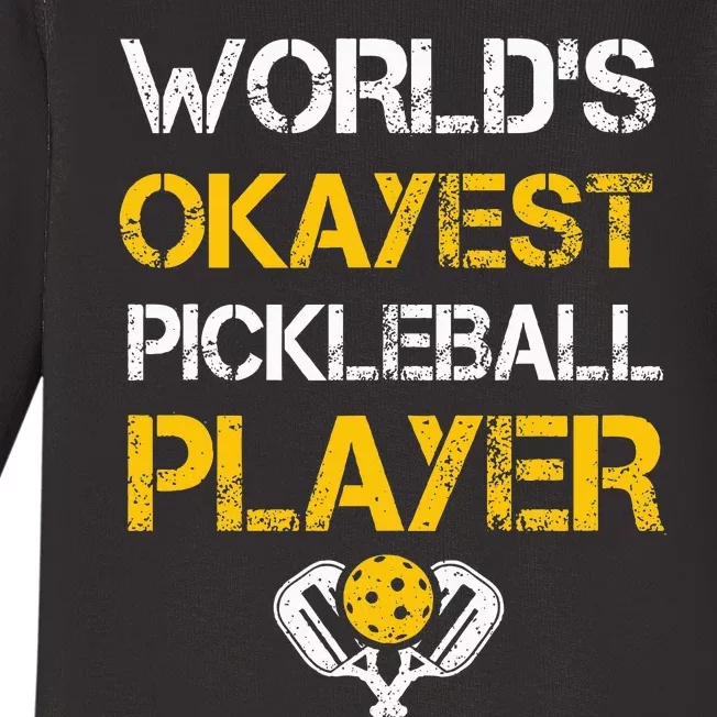 Pickleball Player Paddle Pickleballing & Pickleball Baby Long Sleeve Bodysuit