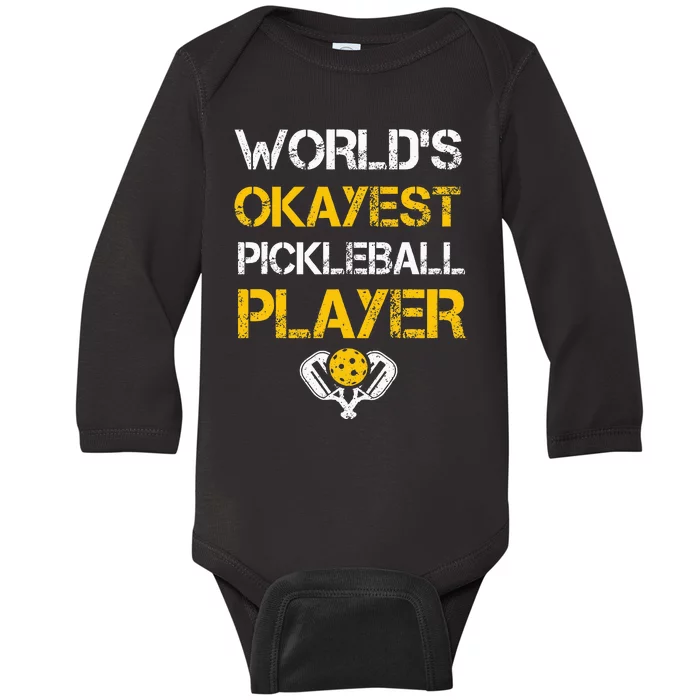 Pickleball Player Paddle Pickleballing & Pickleball Baby Long Sleeve Bodysuit