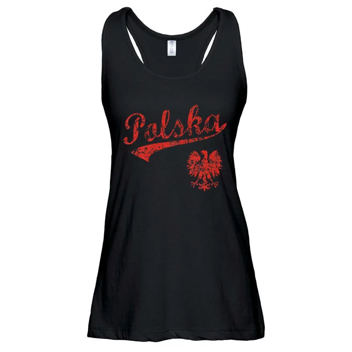 Polska Polish Poland Polski Family Heritage Ladies Essential Flowy Tank