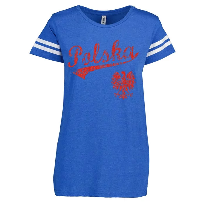 Polska Polish Poland Polski Family Heritage Enza Ladies Jersey Football T-Shirt