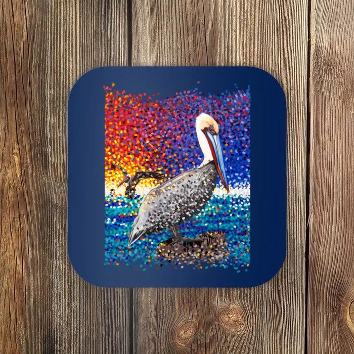 Pelican Pixelated Coaster