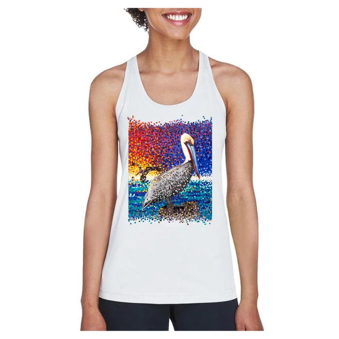 Pelican Pixelated Women's Racerback Tank