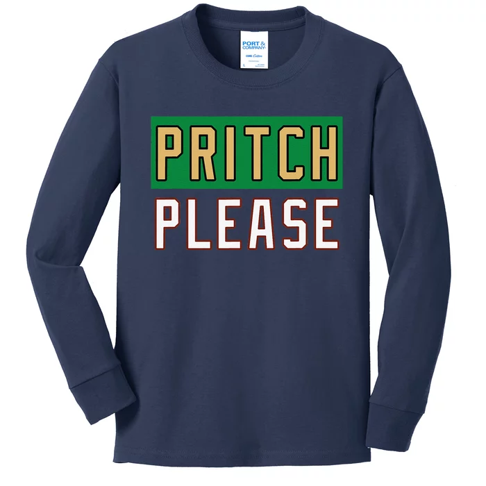 Pritch Please Kids Long Sleeve Shirt