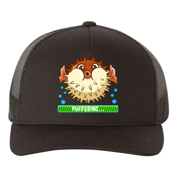 Pufferfish Puffering Puffers Tetraodontidae Fish Boy Girl Yupoong Adult 5-Panel Trucker Hat