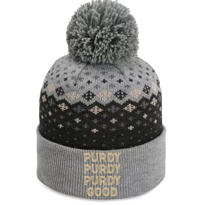 Purdy Purdy Purdy Good Meme   Copy The Baniff Cuffed Pom Beanie