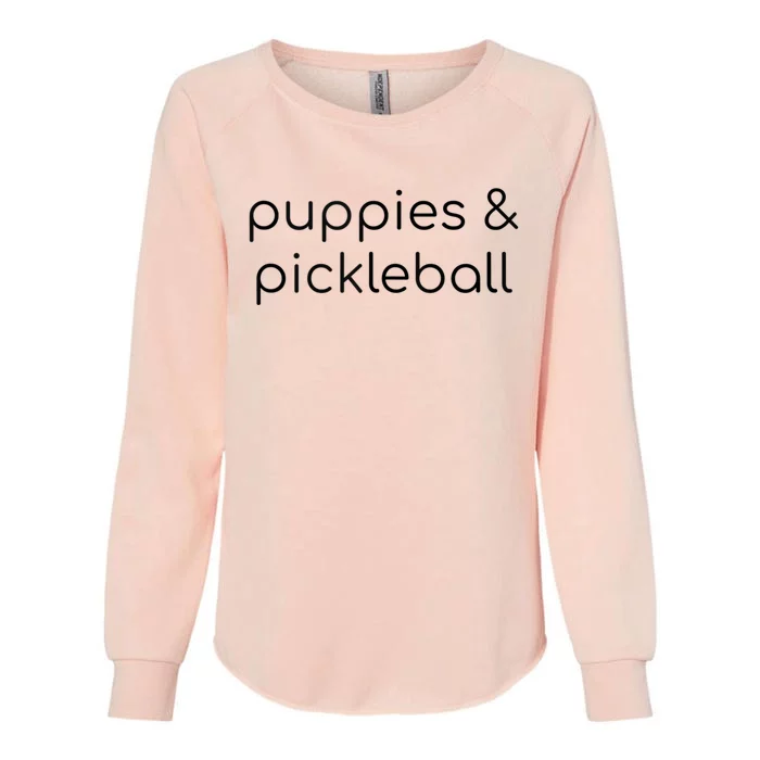 Puppies & Pickleball Womens California Wash Sweatshirt