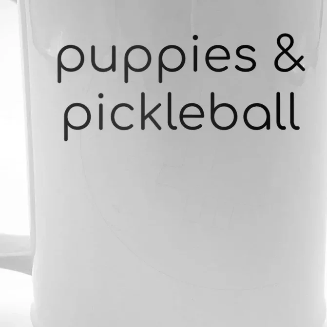 Puppies & Pickleball Front & Back Beer Stein