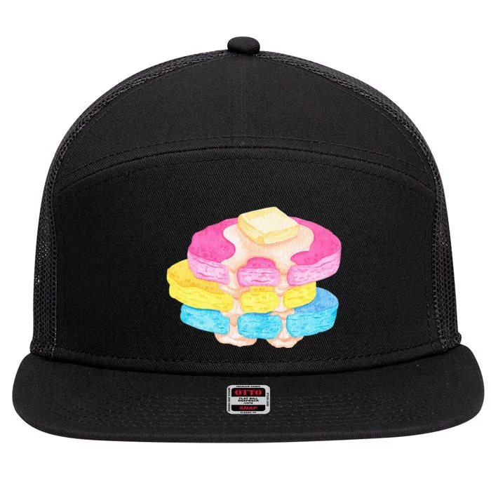 Pansexual Pancake 7 Panel Mesh Trucker Snapback Hat