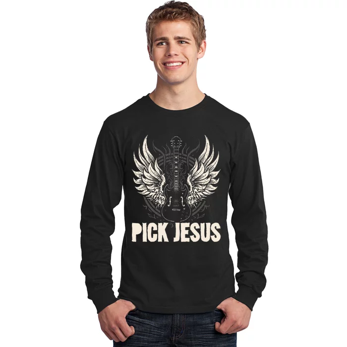 Preacher Pastor Pick Jesus Christian Sermonator Pastor Long Sleeve Shirt