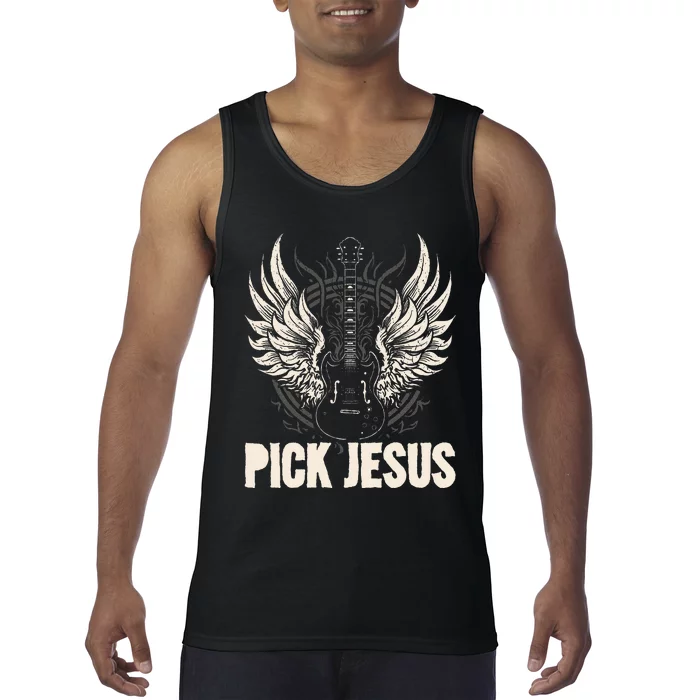 Preacher Pastor Pick Jesus Christian Sermonator Pastor Tank Top