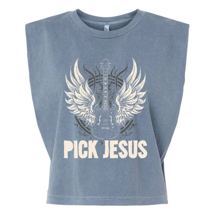 Preacher Pastor Pick Jesus Christian Sermonator Pastor Garment-Dyed Women's Muscle Tee