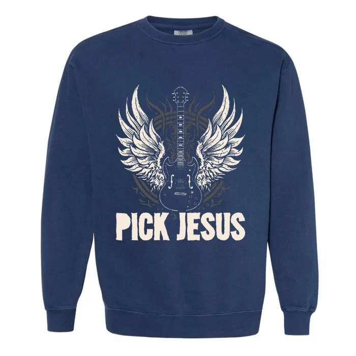 Preacher Pastor Pick Jesus Christian Sermonator Pastor Garment-Dyed Sweatshirt