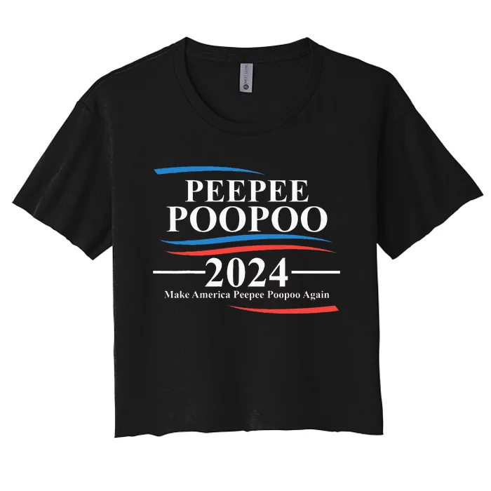 Pee Pee Poo Poo 2024 Peepee Poopoo Meme Women's Crop Top Tee