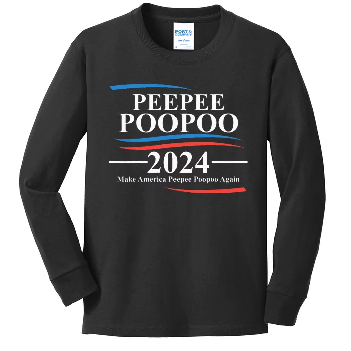 Pee Pee Poo Poo 2024 Peepee Poopoo Meme Kids Long Sleeve Shirt