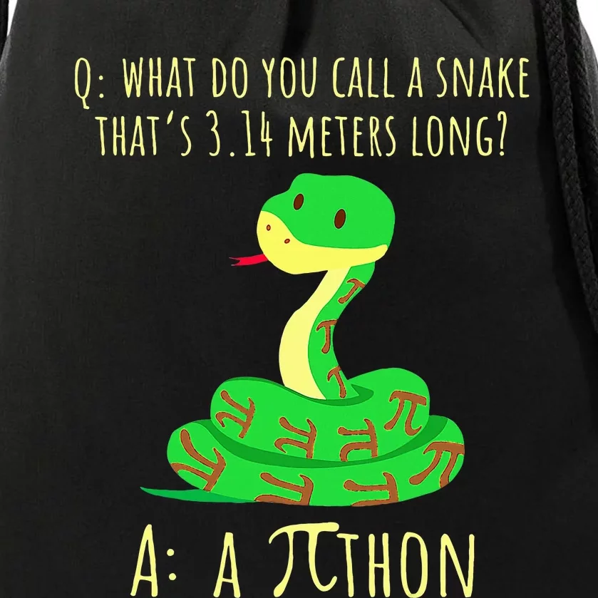 Python Pithon Pi Symbol Math Teacher Pi Day Drawstring Bag