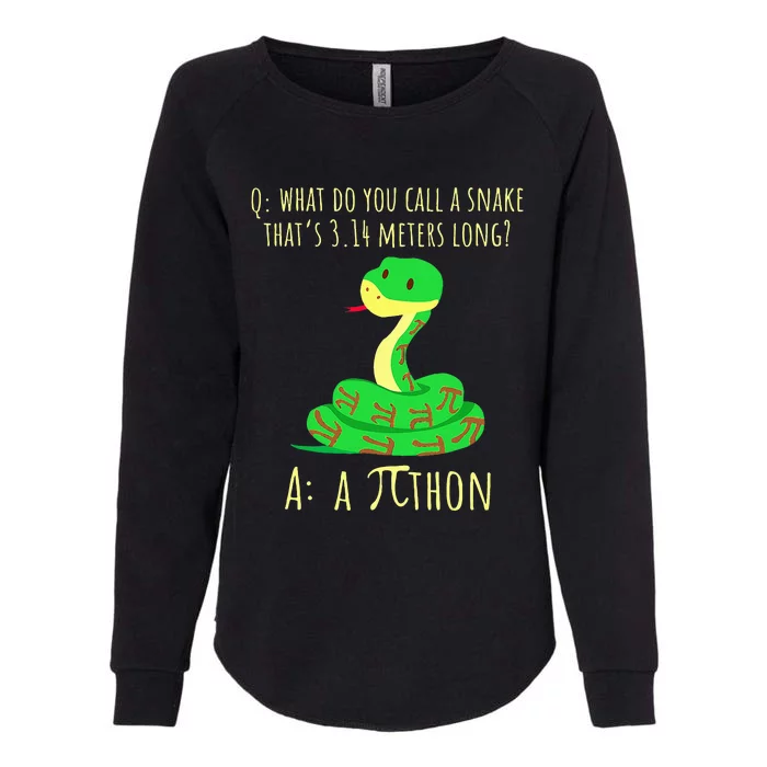 Python Pithon Pi Symbol Math Teacher Pi Day Womens California Wash Sweatshirt