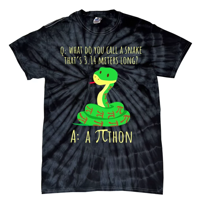 Python Pithon Pi Symbol Math Teacher Pi Day Tie-Dye T-Shirt