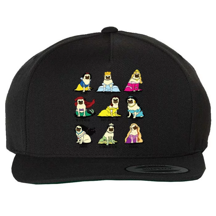 Princess Pug Wool Snapback Cap