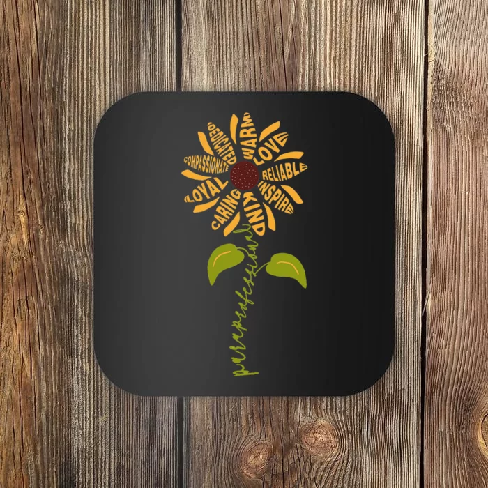 Para professional Paraeducator Teacher Sunflower Coaster