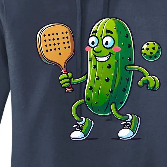 Pickleball Pickle Player Funny Women's Pullover Hoodie