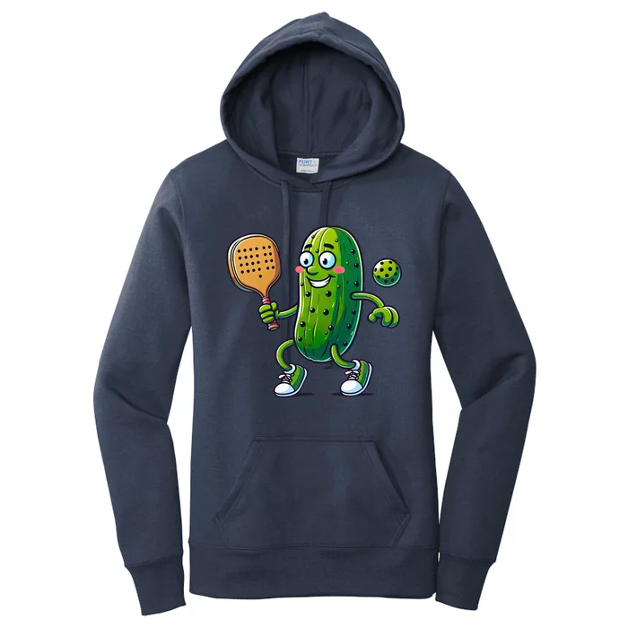 Pickleball Pickle Player Funny Women's Pullover Hoodie