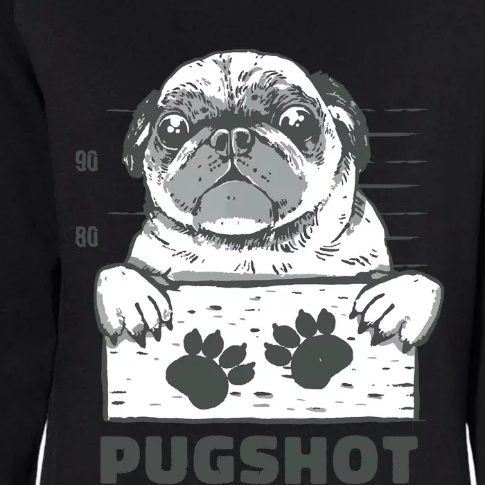 Pugshot Pug Womens California Wash Sweatshirt