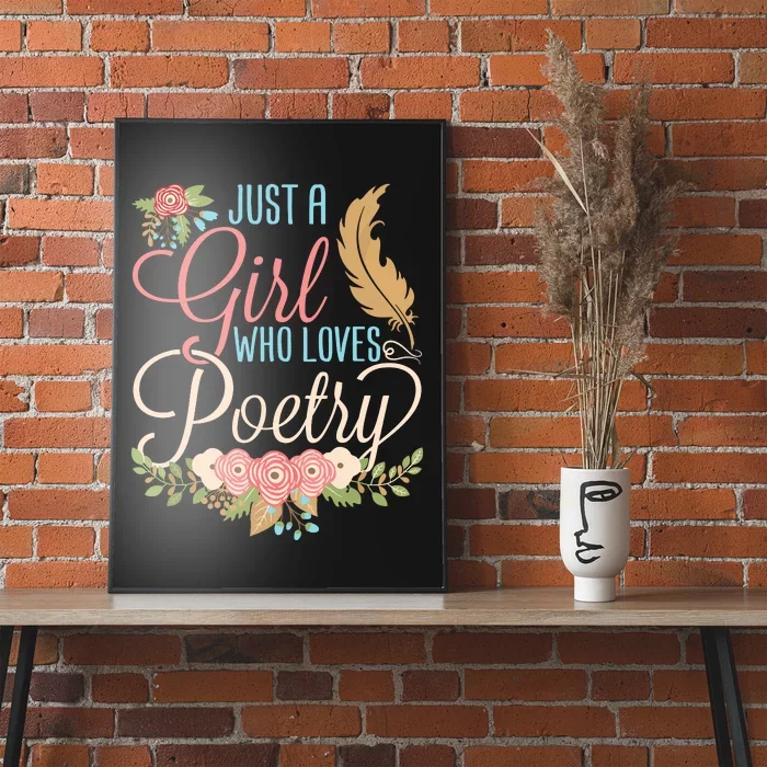 Poetry Poet Poem Lover Writer Reader Month Women Girl Poster