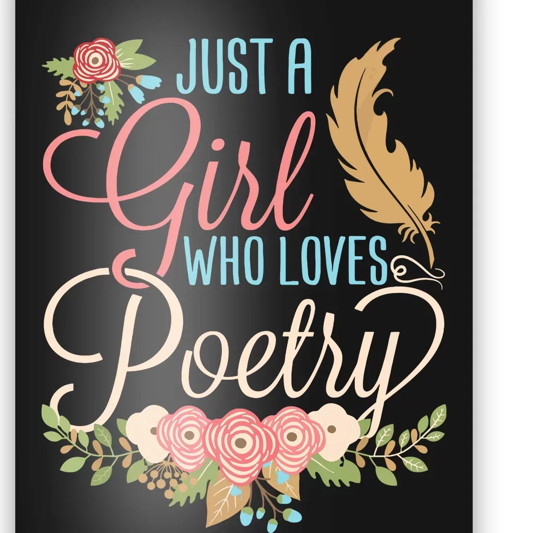 Poetry Poet Poem Lover Writer Reader Month Women Girl Poster