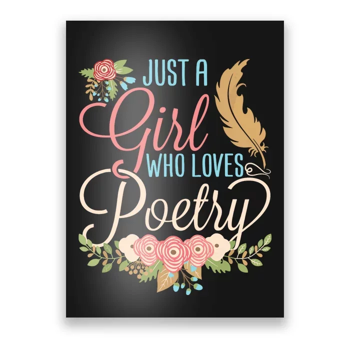 Poetry Poet Poem Lover Writer Reader Month Women Girl Poster