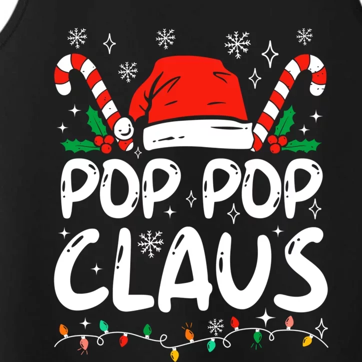 Pappy Papa Pop Pop Claus Santa Family Christmas Xmas Pajama Gift Performance Tank