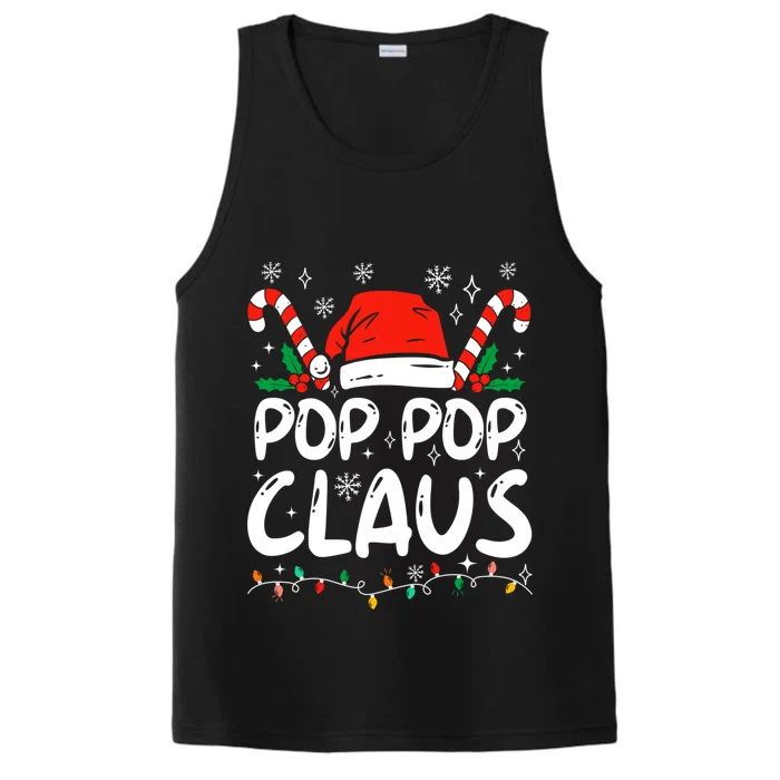 Pappy Papa Pop Pop Claus Santa Family Christmas Xmas Pajama Gift Performance Tank