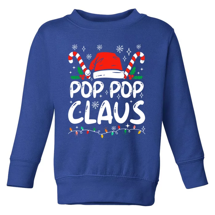 Pappy Papa Pop Pop Claus Santa Family Christmas Xmas Pajama Gift Toddler Sweatshirt