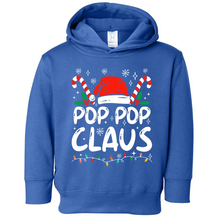 Pappy Papa Pop Pop Claus Santa Family Christmas Xmas Pajama Gift Toddler Hoodie