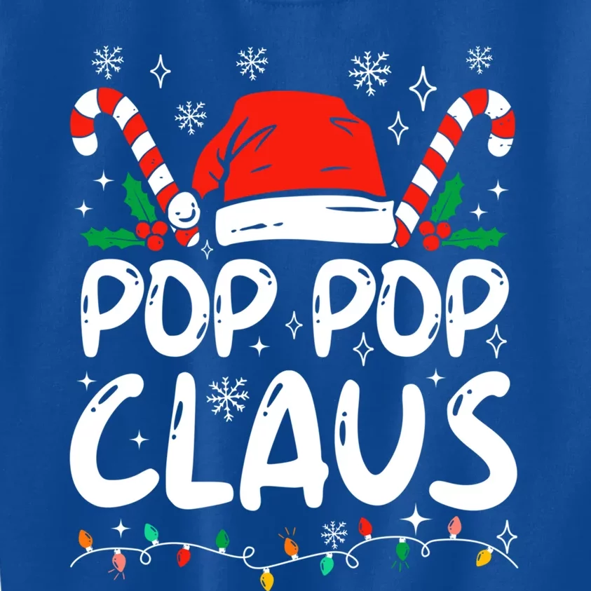 Pappy Papa Pop Pop Claus Santa Family Christmas Xmas Pajama Gift Kids Sweatshirt