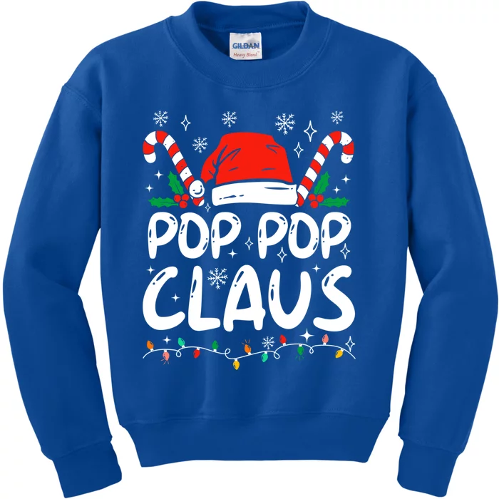 Pappy Papa Pop Pop Claus Santa Family Christmas Xmas Pajama Gift Kids Sweatshirt