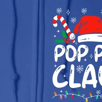 Pappy Papa Pop Pop Claus Santa Family Christmas Xmas Pajama Gift Full Zip Hoodie