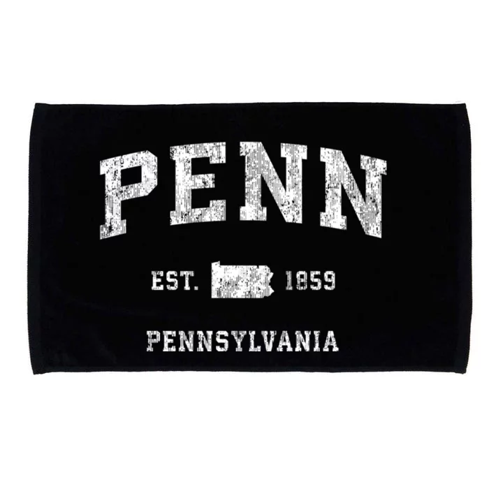 Penn Pennsylvania Pa Vintage Athletic Sports Microfiber Hand Towel