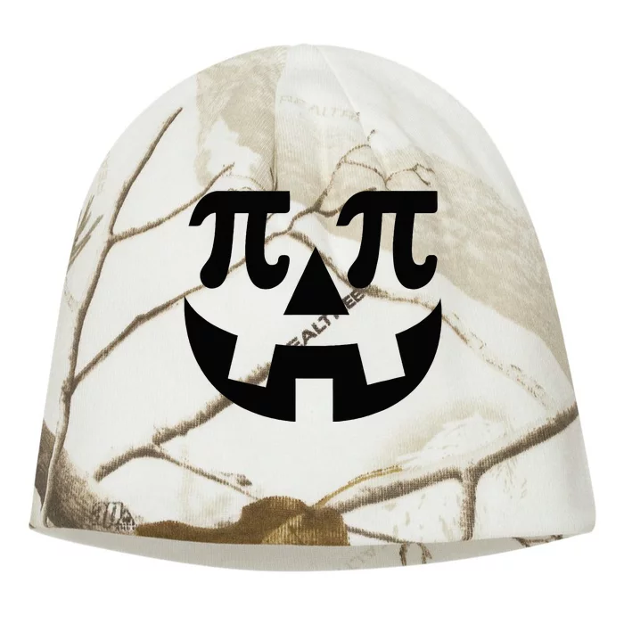 Pumpkin Pi Pie  Punny Halloween Costume Math Pun Kati - Camo Knit Beanie