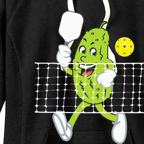 Pickle Playing Pickleball Funny Pickleball Paddleball Women's Fleece Hoodie