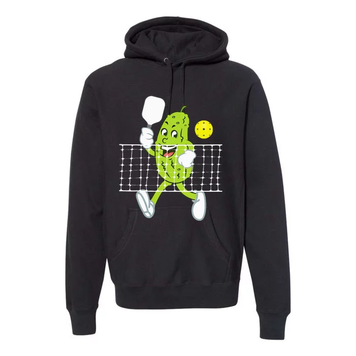 Pickle Playing Pickleball Funny Pickleball Paddleball Premium Hoodie